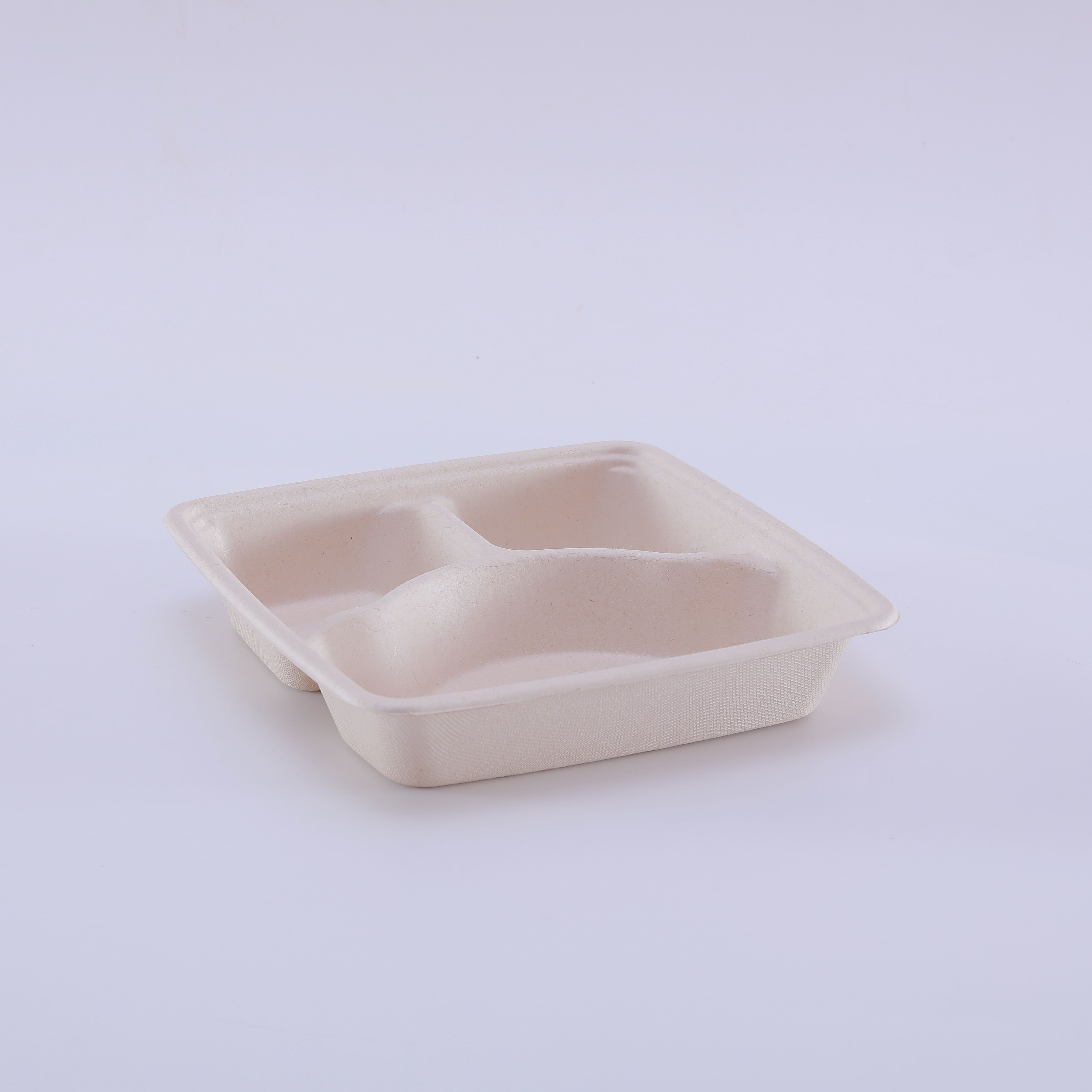 1400ml Square 3- compartment box